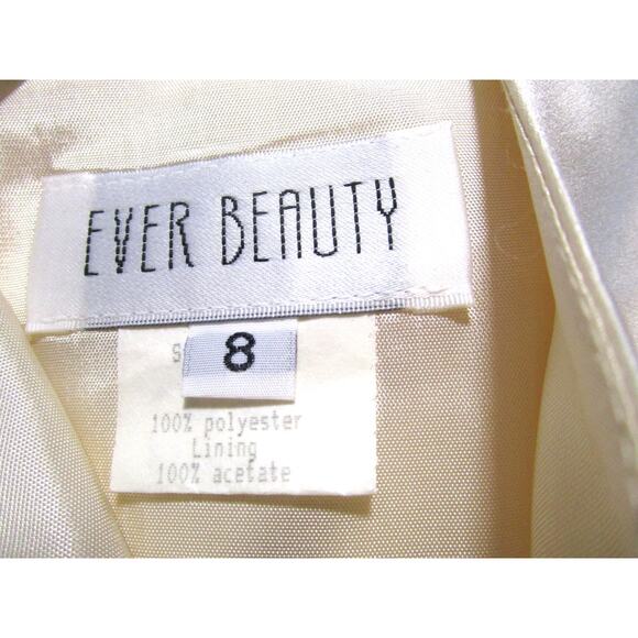 Ever Beauty Women's Formal Evening Gown Beige Shoulder Straps Lined Size 8 - Picture 4 of 4
